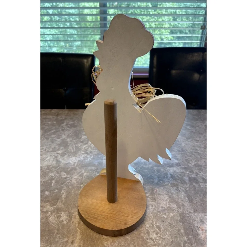 Vintage Wooden Chicken Rooster 14.5